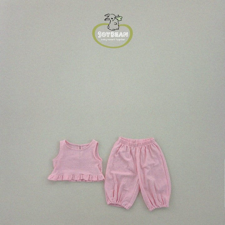 Soybean - Korean Children Fashion - #kidsshorts - Frill Abang Top Bottom Set - 5