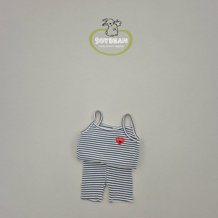 Soybean - Korean Children Fashion - #kidsstore - Florida String Sleeveless Top Bottom Set - 7