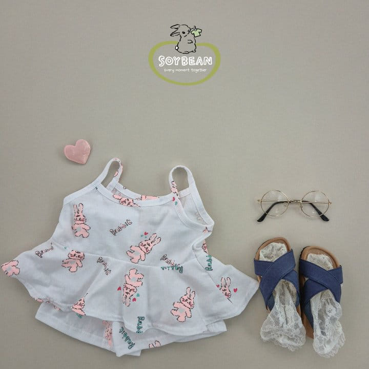 Soybean - Korean Children Fashion - #kidsstore - Bunny Bustier Top Bottom Set - 10