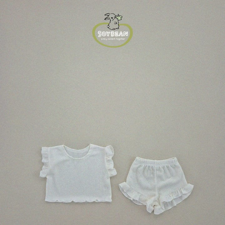 Soybean - Korean Children Fashion - #kidsstore - Cabbage Frill Top Bottom Set - 7