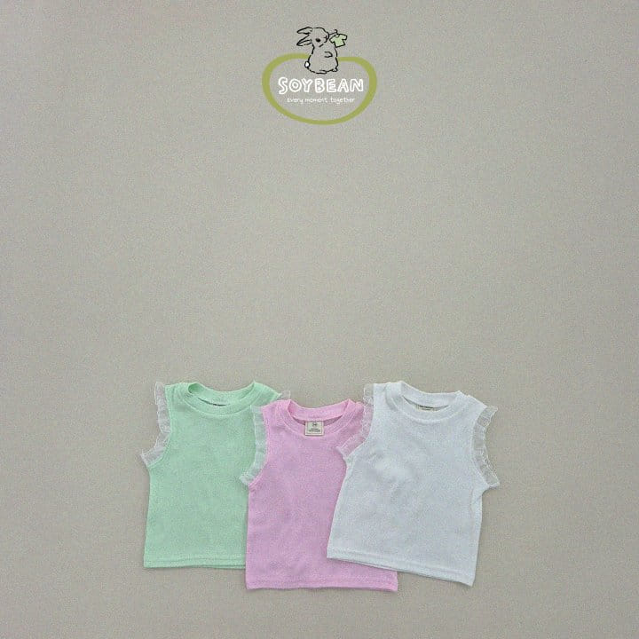 Soybean - Korean Children Fashion - #kidsstore - Lace Sleeveless Tee