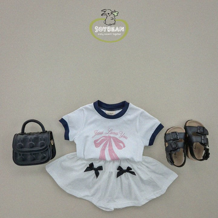 Soybean - Korean Children Fashion - #kidzfashiontrend - Love Ribbon Tee - 10