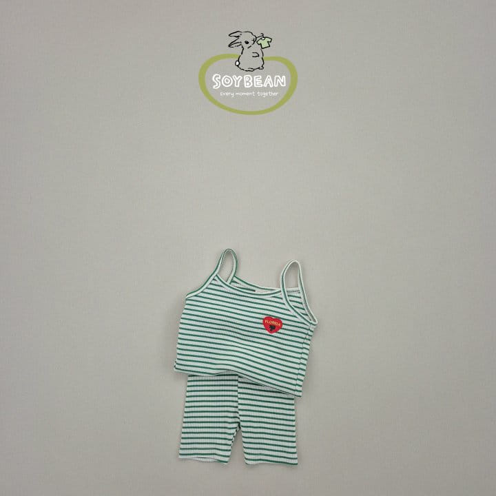 Soybean - Korean Children Fashion - #kidzfashiontrend - Florida String Sleeveless Top Bottom Set - 8