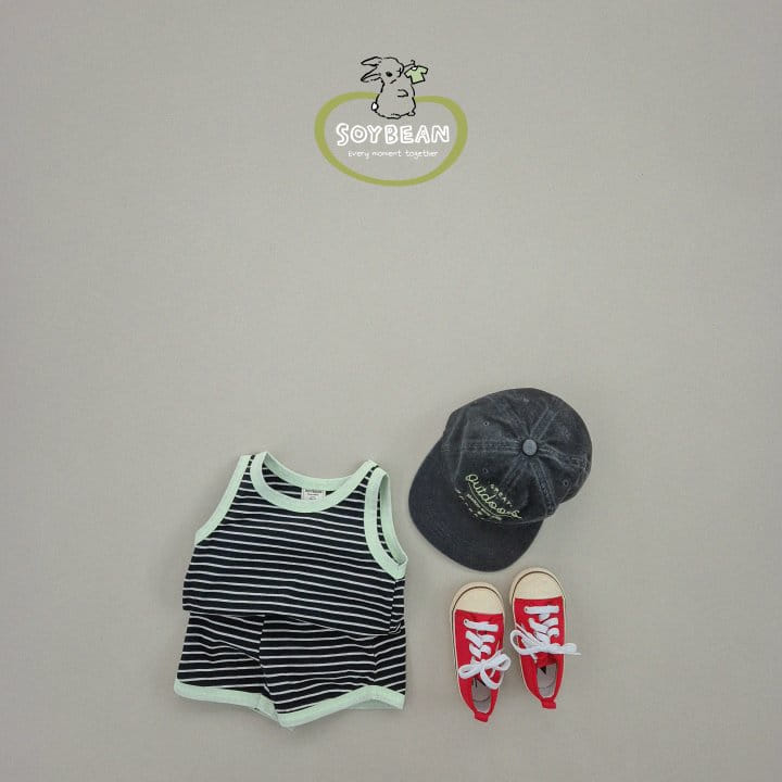 Soybean - Korean Children Fashion - #kidsstore - Sleeveless ST Top Bottom Set - 4