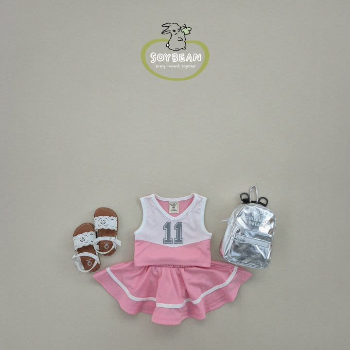 Soybean - Korean Children Fashion - #kidzfashiontrend - Cheerleader Top Bottom Set - 3