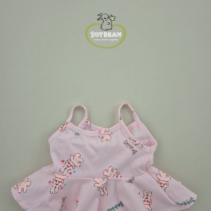 Soybean - Korean Children Fashion - #kidzfashiontrend - Bunny Bustier Top Bottom Set - 11