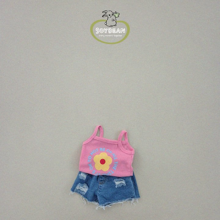 Soybean - Korean Children Fashion - #kidzfashiontrend - Flower Piping Sleeveless Tee - 9