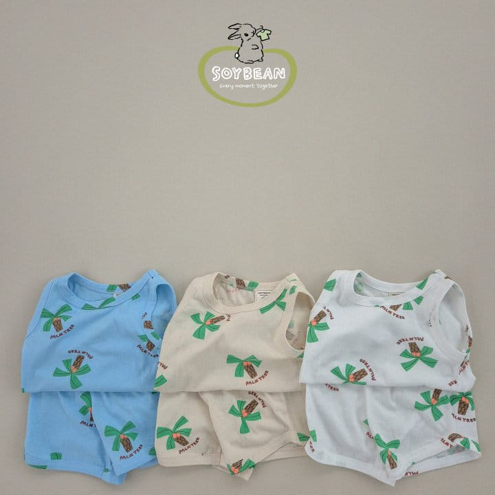 Soybean - Korean Children Fashion - #kidzfashiontrend - Palm Sleeveless Top Bottom Set - 5