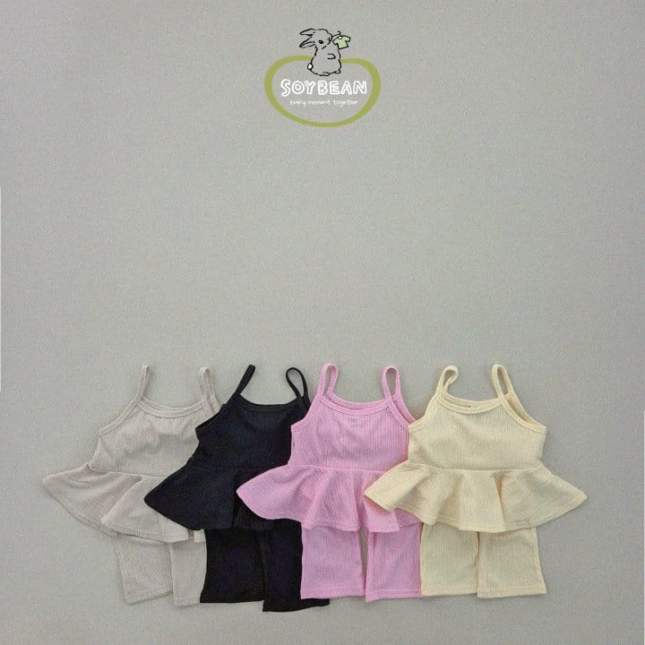 Soybean - Korean Children Fashion - #kidzfashiontrend - Pleats Lovely Top Bottom Set