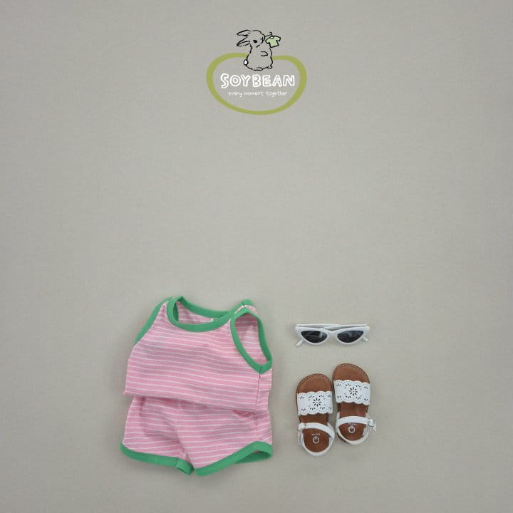 Soybean - Korean Children Fashion - #littlefashionista - Sleeveless ST Top Bottom Set - 6