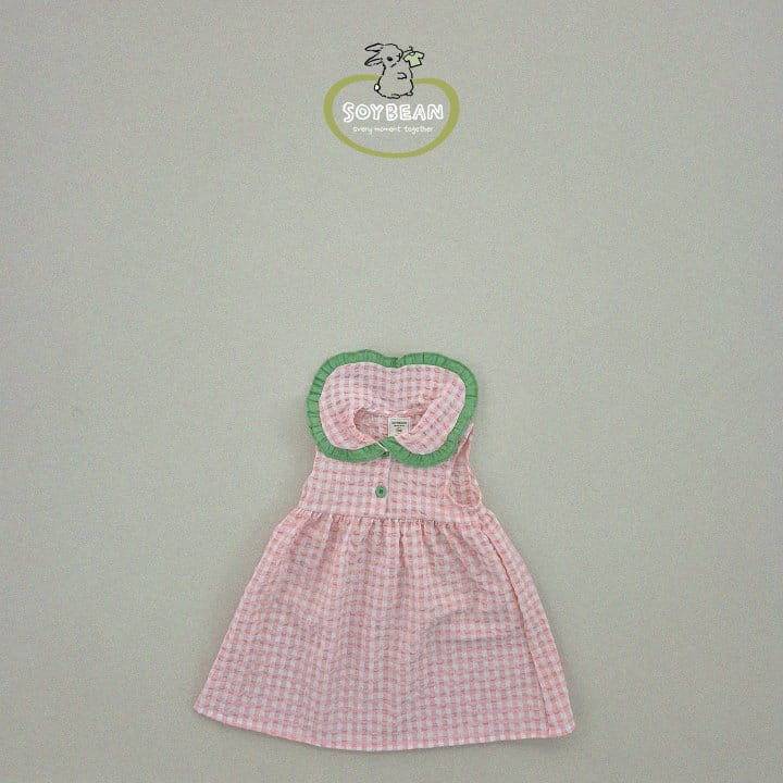 Soybean - Korean Children Fashion - #magicofchildhood - Check Collar One-Piece - 6