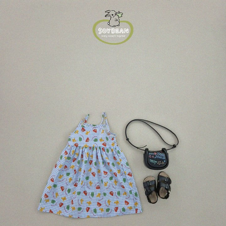 Soybean - Korean Children Fashion - #minifashionista - Pattern Sleeveless One-Piece - 3