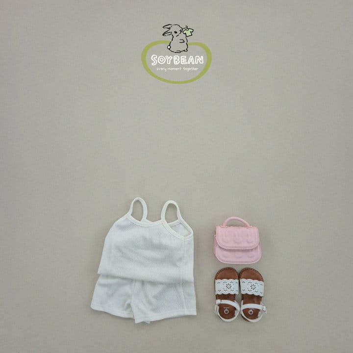 Soybean - Korean Children Fashion - #minifashionista - Cooling String Sleeveless Top Bottom Set - 2