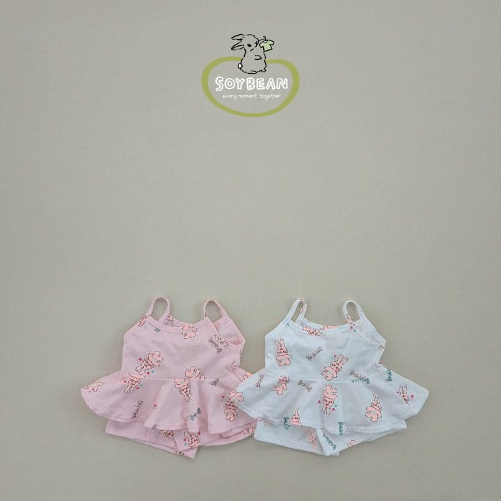 Soybean - Korean Children Fashion - #minifashionista - Bunny Bustier Top Bottom Set