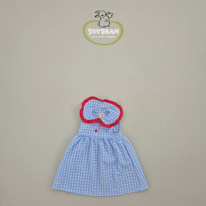 Soybean - Korean Children Fashion - #minifashionista - Check Collar One-Piece - 7