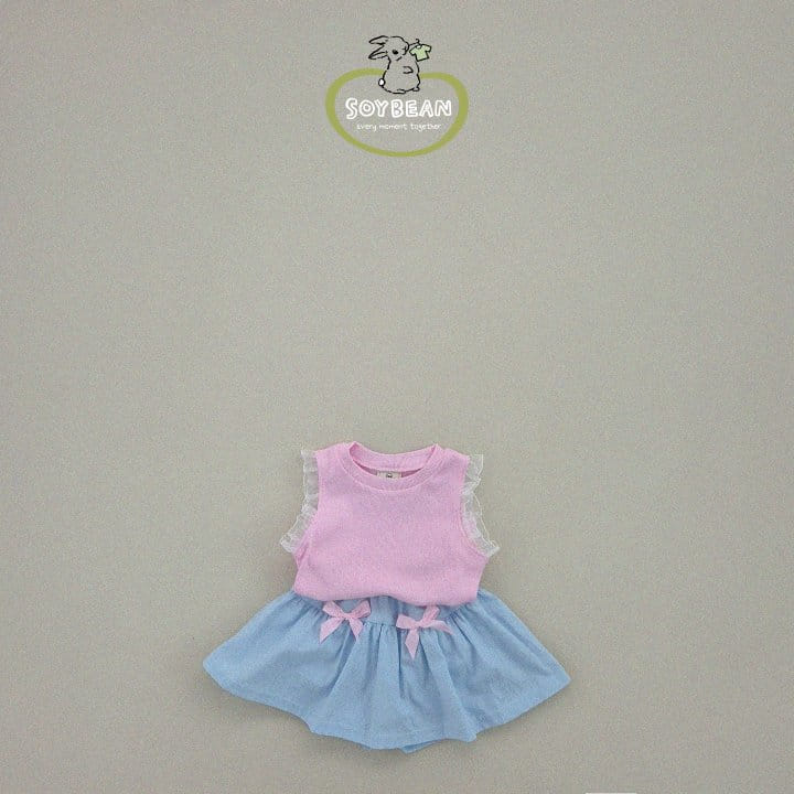 Soybean - Korean Children Fashion - #minifashionista - Lace Sleeveless Tee - 6