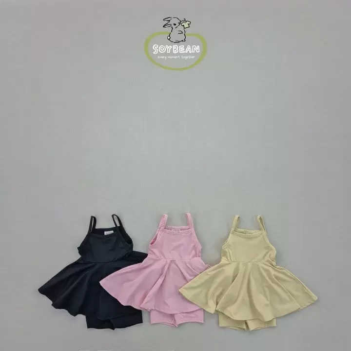 Soybean - Korean Children Fashion - #prettylittlegirls - Ballet Rash Guard Top Bottom Set