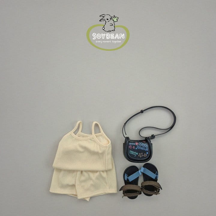 Soybean - Korean Children Fashion - #stylishchildhood - Cooling String Sleeveless Top Bottom Set - 6