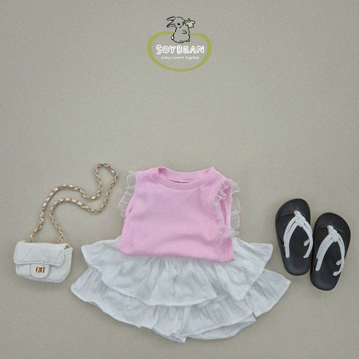 Soybean - Korean Children Fashion - #stylishchildhood - Lace Sleeveless Tee - 10