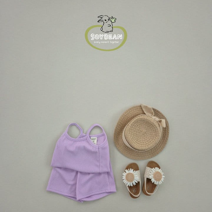 Soybean - Korean Children Fashion - #prettylittlegirls - Cooling String Sleeveless Top Bottom Set - 4