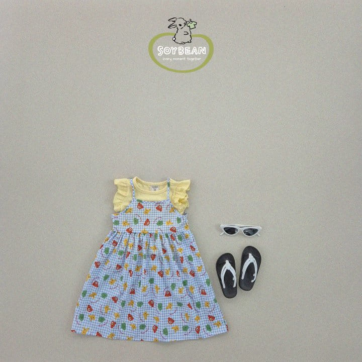 Soybean - Korean Children Fashion - #toddlerclothing - Pattern Sleeveless One-Piece - 6