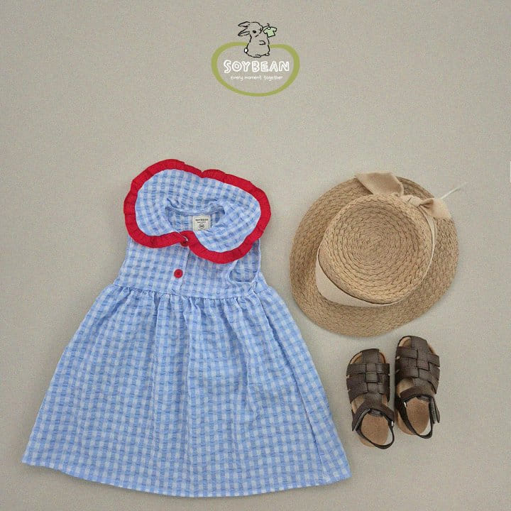 Soybean - Korean Children Fashion - #toddlerclothing - Check Collar One-Piece - 10