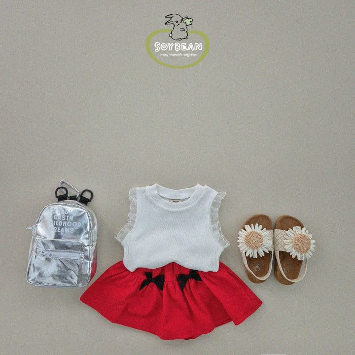 Soybean - Korean Children Fashion - #toddlerclothing - Lace Sleeveless Tee - 9