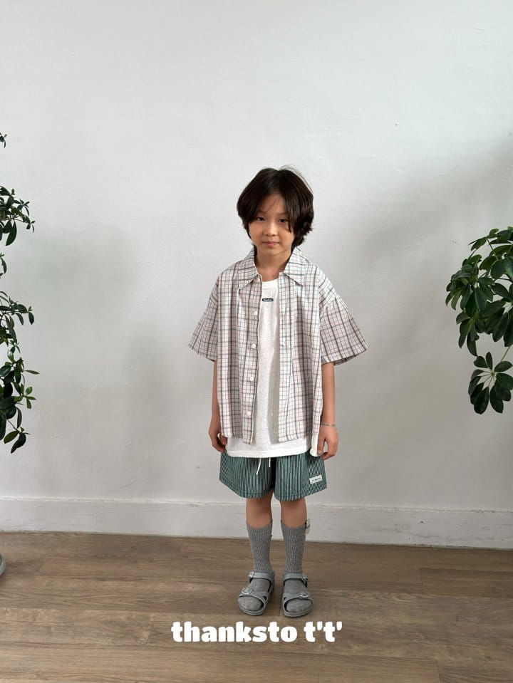 Thanksto TT - Korean Children Fashion - #Kfashion4kids - Summer Check Shirt - 11