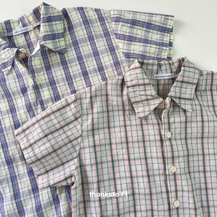 Thanksto TT - Korean Children Fashion - #childofig - Summer Check Shirt - 3