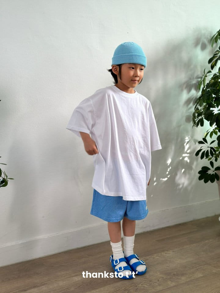 Thanksto TT - Korean Children Fashion - #childrensboutique - Over Short Sleeve Tee - 10