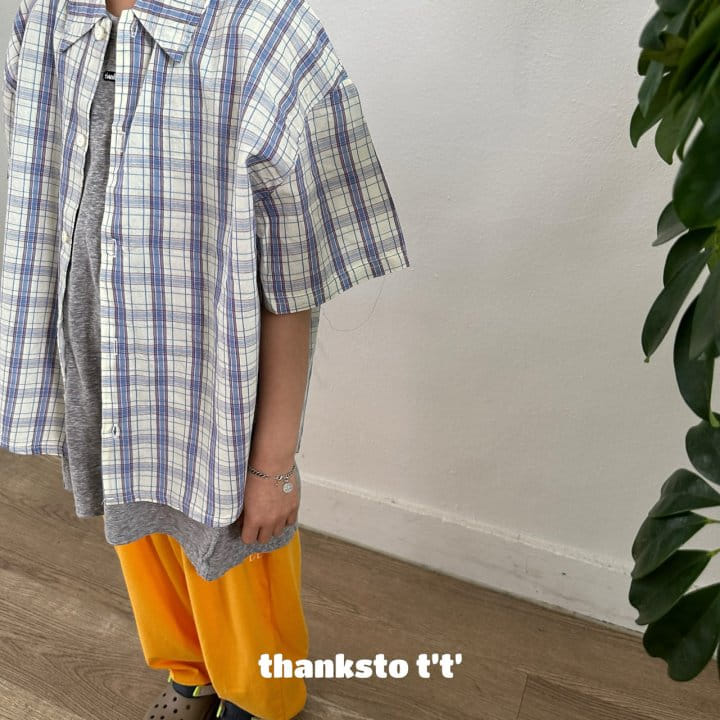 Thanksto TT - Korean Children Fashion - #fashionkids - Summer Check Shirt - 7