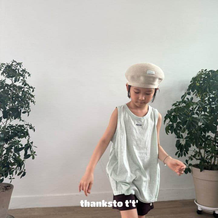 Thanksto TT - Korean Children Fashion - #todddlerfashion - Thanks To Sleeveless Tee