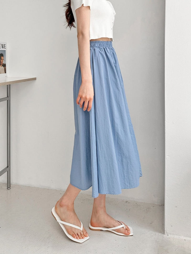 Theggllim - Korean Women Fashion - #romanticstyle - Button Banding Skirt - 8