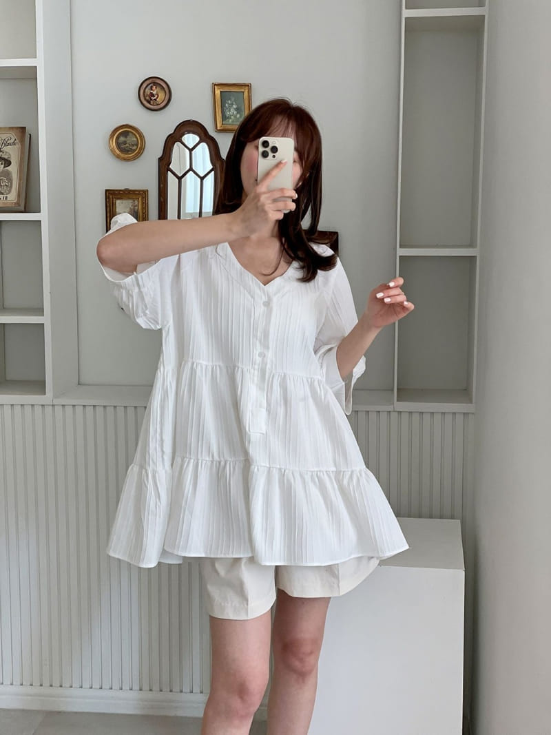 Theggllim - Korean Women Fashion - #shopsmall - Frill Kan Kan Blouse - 7