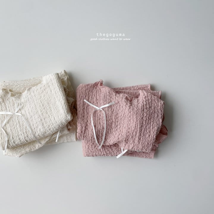 Thegoguma - Korean Children Fashion - #designkidswear - Bodle Ribbon Top Bottom Set - 4