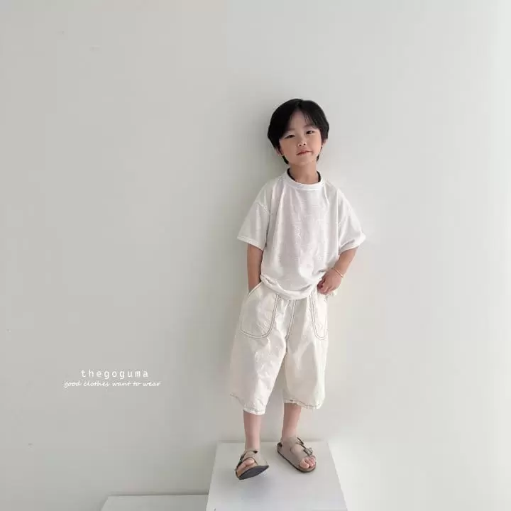 Thegoguma - Korean Children Fashion - #kidsshorts - Stitch Pocket Cropped Shorts - 9