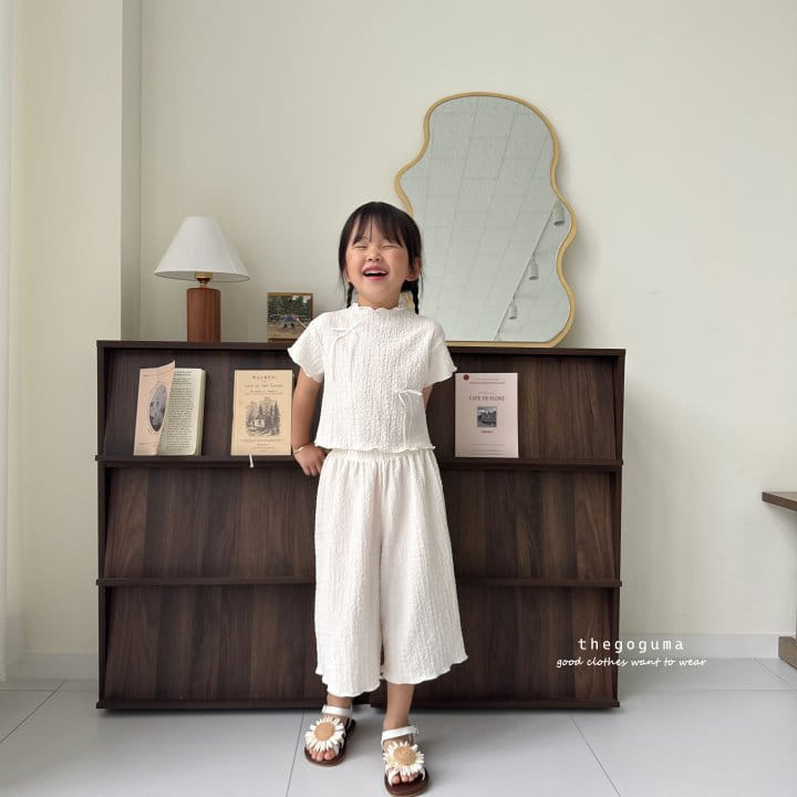 Thegoguma - Korean Children Fashion - #kidsshorts - Bodle Ribbon Top Bottom Set - 6