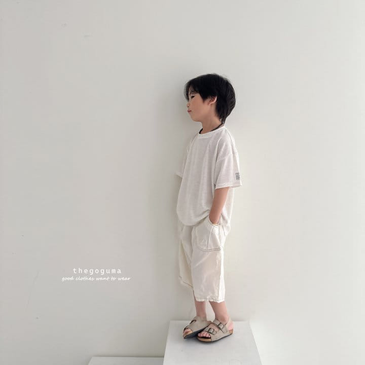Thegoguma - Korean Children Fashion - #kidsstore - Stitch Pocket Cropped Shorts - 10