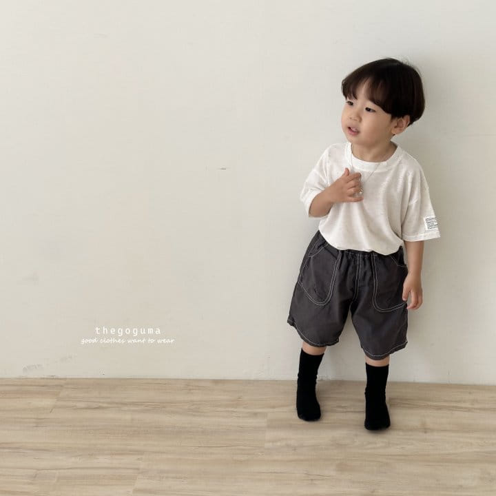 Thegoguma - Korean Children Fashion - #kidzfashiontrend - Stitch Pocket Cropped Shorts - 11