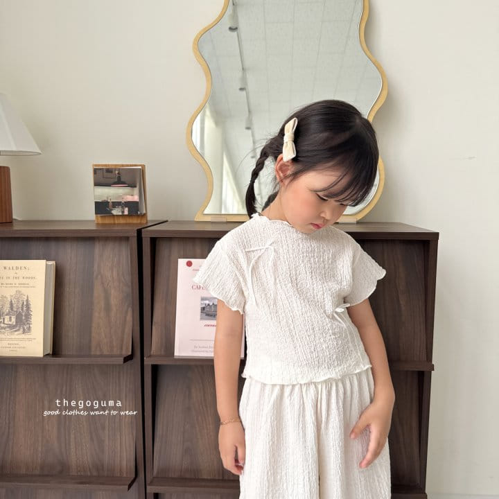 Thegoguma - Korean Children Fashion - #littlefashionista - Bodle Ribbon Top Bottom Set - 10
