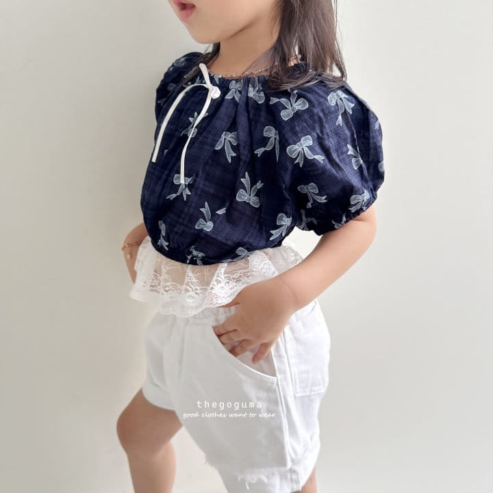 Thegoguma - Korean Children Fashion - #minifashionista - Ribbon Frill Top Bottom Set - 9