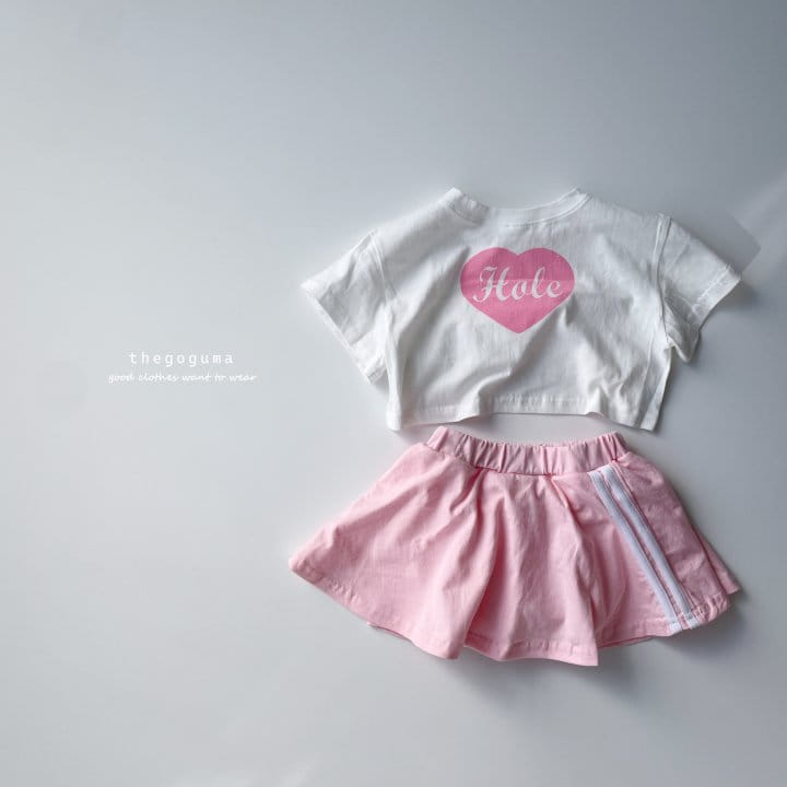 Thegoguma - Korean Children Fashion - #minifashionista - Cute Heart Crop Tee - 2