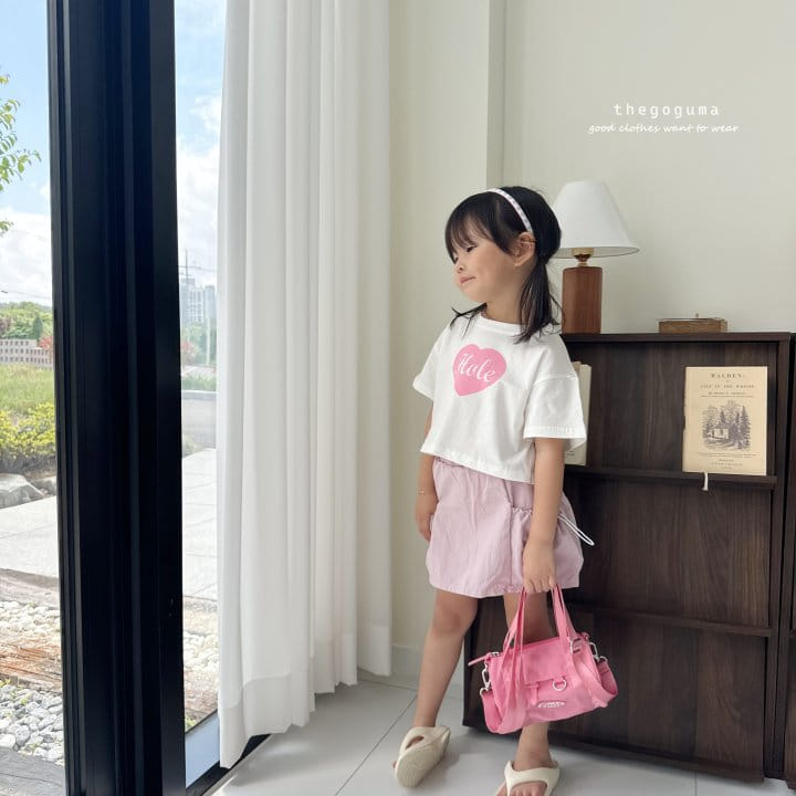 Thegoguma - Korean Children Fashion - #prettylittlegirls - Cute Heart Crop Tee - 4