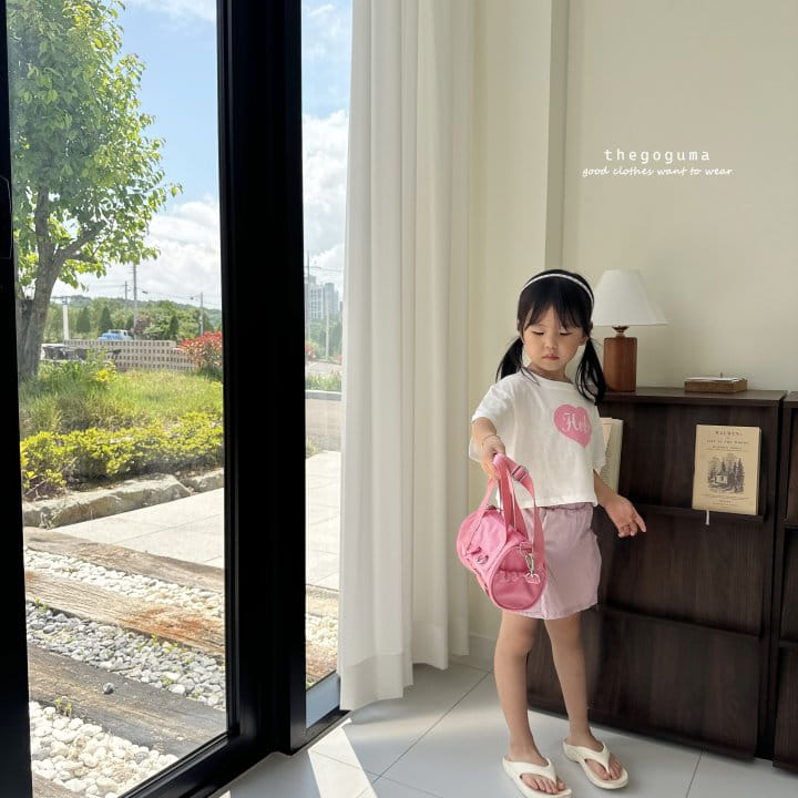 Thegoguma - Korean Children Fashion - #toddlerclothing - Cute Heart Crop Tee - 5