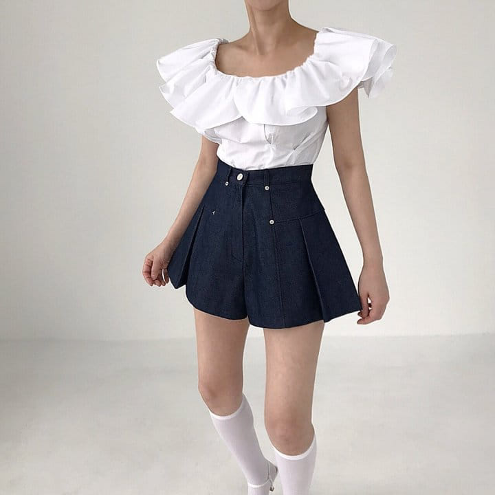 Twomoon - Korean Women Fashion - #womensfashion - Ness Big Frill Blanc - 4