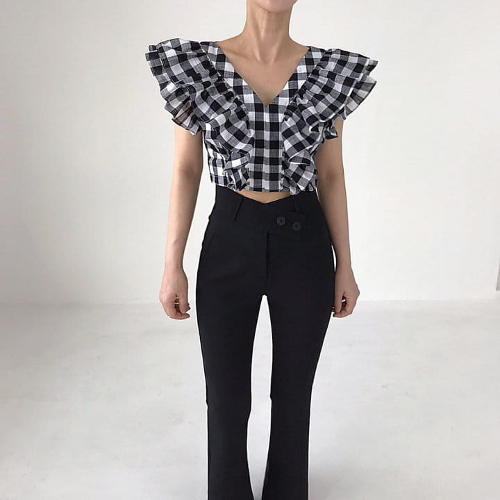 Twomoon - Korean Women Fashion - #thatsdarling - Marble Crop Blanc