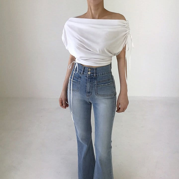 Twomoon - Korean Women Fashion - #womensfashion - Lumpy Unbalance Shirring Top - 6