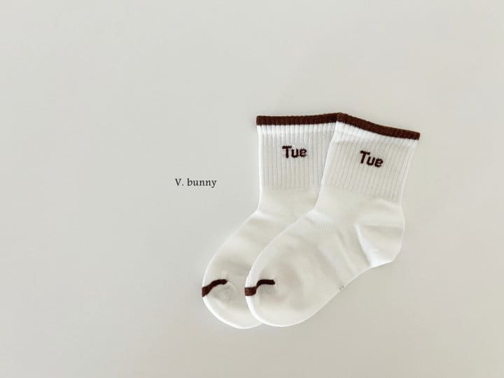 V Bunny - Korean Children Fashion - #childofig - A Week Socks Set - 5