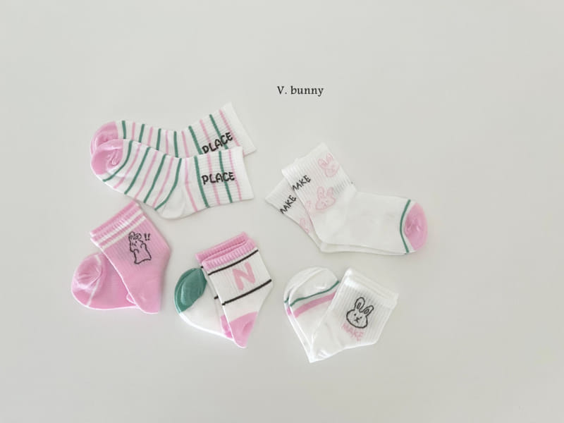 V Bunny - Korean Children Fashion - #childrensboutique - Make Socks Set - 6