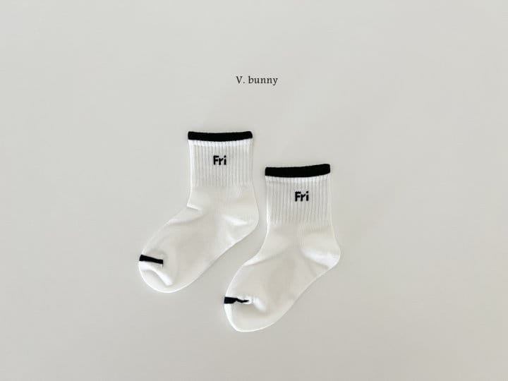 V Bunny - Korean Children Fashion - #discoveringself - A Week Socks Set - 8